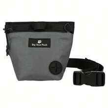 带训练响片的狗粮袋，升级版三重磁扣防漏设计，带便便袋分配器的双杯宠物散步腰包，金属夹腰带狗零食袋狗零食袋遛狗袋