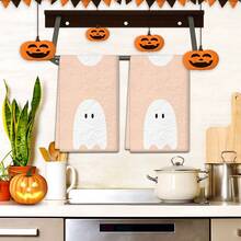 2/4 Paños de cocina con estampado de fantasmas, Halloween, súper absorbentes de microfibra moderna, paños de cocina para cocinar y hornear, paños de cocina estampados, trapos de limpieza, toallas de mano, súper suaves y muy absorbentes, gran regalo para vecinos, madres, amigos, cumpleaños, Halloween, inauguración de la casa, decoración de cocina, artículos esenciales para el hogar