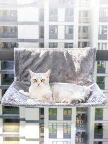 1 件悬挂式猫吊床，柔软可洗猫窝，适合体重不超过 26.5 磅的猫，适用于楼梯、窗户和多种场景 - 彩色 - 查看 5