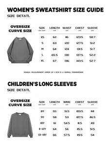 Love Mark English Pattern Print-, Women's Curve oversize Solid Color Crew Neck Sweatshirt, Cotton Women's Sweatshirt, Autumn Holiday Vacation, Suitable for Outdoor Sportswear, Autumn and Winter Home Daily Casual Women's Clothing, Long Sleeve Tops, Couple's Model, Suitable for Matching/Office/Home/Street/Girls/Children's Clothing/Couple's Model/Parenting/Couple's Model/Parenting/ - 多色1 - 查看 8