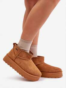 Modne, uniwersalne, codzienne, grube, śniegowce damskie, zimowe