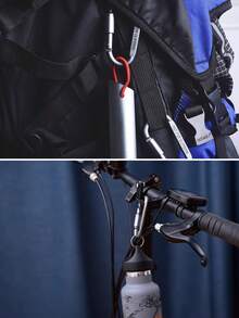 1 pezzo di fibbia in lega di alluminio per arrampicata, fibbia multifunzionale per arrampicata con serratura, gancio per zaino in lega di alluminio, portachiavi da uomo