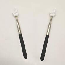 1/2Pcs Telescopic Teachers Pointer, Extendable Hand Pointer Finger Pointer Stick, Mini Retractable Classroom Pointer For Elementary School Kindergarten Teacher, Classroom Supplies (Black)