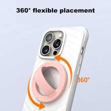 1pc Silicone Creative Magnetic Phone Holder, Magnetic Ring Grip Stand, Anti-Drop Anti-Slip Strong Magnetic Detachable Reusable 360° Rotation Phone Grip Stand, Hands-Free For Desk Viewing Compatible With IPhone, Android Phone, Gift For Birthday, Family, Friends Phone Ring Holder - Multicolor - View 5