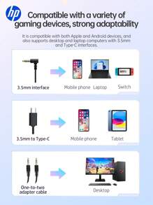 HP 有线耳塞，[超清晰通话无噪音] 耳机耳塞有线 3.5 毫米，入耳式耳机带麦克风，兼容 /iPad/Android/笔记本电脑/PC