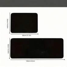 1/2pcs Black Kitchen Mat - Kitchenware Pattern & Text, Non-Slip Rubber Bottom, Diatomite Absorbent, Machine Washable Soft Polyester Carpet, Suitable For Bathroom, Bedroom, Entryway Home Decor, Comfortable Practical, Anti-Slip Design