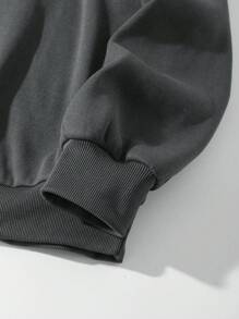 Men's Casual Crew Neck Sweatshirt, All-Match Versatile Pullover Top, Essential For Street Style Layering, Autumn/Winter