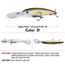 CISEA F18 Fishing Lure Minnow Lure For Fishing Hard Bait Jip Head Floating Water 13g 12.5cm - Multicolor - View 11