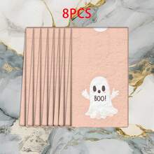 2/4 Pcs Ghost Pattern Printed Dish Towels, Halloween, Super Absorbent Microfiber Modern Towels For Cooking And Baking, Printed Dishcloths, Cleaning Towels, Hand Towels, Tea Towels, Super Soft And Highly Absorbent, Great Gift For Neighbors, Moms, Friends, Birthday, Halloween, Housewarming, Kitchen Decor, Household Essentials