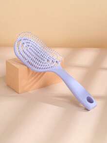 4件/2件/1件女孩发梳套装，蓬松按摩猪鬃大弯梳，镂空圆梳，马卡龙色系，必备发梳，美发造型工具，护发及沙龙配件，适合美容旅行及美发沙龙使用 - 彩色 - 查看 12