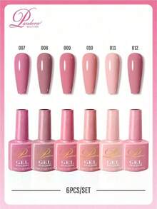 6pz Serie Nail Art Esmalte de uñas Varios colores a elegir 6 frascos/1 caja.Navidad, Regalo de Navidad, Invierno, Día de Acción de Gracias, Decoración Navideña, Maquillaje, Fiesta, Playa, Viajes, Ropa de Vacaciones, Rosa,Ofertas, Camping, Exterior, Regalo. - Rosa Pálido - Ver 1