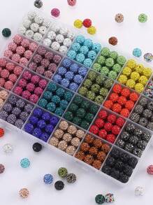 20pcs/Pack Ceramic Rhinestone Ball Handmade Bead DIY Bracelet Necklace Jewelry Accessories
