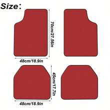 4pcs Classic Checkered Pattern Car Floor Mats, Non-Slip, Easy To Clean, Durable Polyester Material, Suitable For Sedans, SUVs And Trucks - All Season, Great Gift For Men And Women