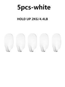 5 cái/10 cái/20 cái Móc màu trắng, đen, bạc, keo dính chắc, không đục lỗ, cửa nhà bếp và phòng tắm, móc gắn tường, không để lại dấu vết, móc dính, móc chịu lực - Nhiều màu - Xem 19