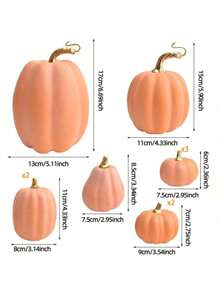 1 Set di 10 Zucche Artificiali per Decorazione da Giardino, Decorazione da Raccolta, Ringraziamento e Ognissanti, Include Zucche Grandi, Medie e Piccole Realistiche per Casa, Cucina e Festività