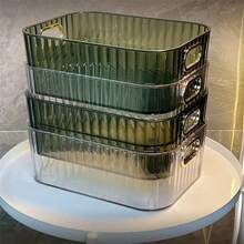 1 件透明化妆品收纳盒，简约桌面收纳盒，适用于化妆品、护肤品、口红 - 彩色 - 查看 9