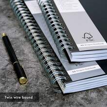 Pukka Pad, A4 Executive Project Notebook 3-Pack - 29.7 X 21cm - Wirebound Notebook With 8mm Feint Ruled Lines On 80GSM Paper - Includes 5 Repositionable Dividers With Storage Pockets - 250 Pages - Pack Of 1 - View 4