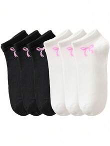 20 Pairs Kids Solid Color Bow Ankle Socks, Student Socks Suitable For All Seasons Sports Socks - Multicolor - View 6