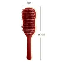 1 pieza Peine para el cabello largo de las mujeres, peine de hoja de plátano, peine suave, peinado esponjoso, peine de masaje de mango largo para el hogar, peine con cojín de aire acanalado