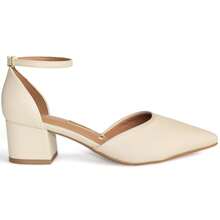 Vizzano Pumps, Medium Block Heel, Ankle Strap, Women's Shoe - Cream - View 4