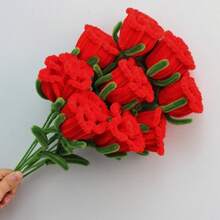 1 Set Red Rose Pipe Cleaner Set, Includes Twisted Pipe Cleaners, Pipe Cleaner Sticks, Pipe Cleaner Rose Flower Set, Pipe Cleaner Floral DIY Bouquet Set (Red), Colorful Pipe Cleaner Floral Set Includes Green Floral Wire, Gardening Tape, Pipe Cleaner Handmade DIY Rose Red Fluffy Pipe Cleaner Green Bouquet Supplies, Pipe Cleaner Wholesale DIY Floral Set, Wedding Mother's Day Gift, Holiday Decoration - Multicolor - View 11