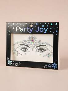 1pc Face, Neck & Eye Jewel Stickers, 3D Crystal Rhinestone Temporary Tattoo Jewelry For Face, Neck & Body, Suitable For Holiday, Party, Stage Performance Makeup - Multicolor - View 6