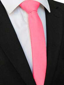 1条纯色4.5厘米男士细领带，适合聚会和商务 - 彩色 - 查看 13