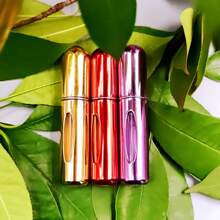 Three-Pack Perfume Bottle,Purple + Gold + Bright Red, Can Hold 5 Ml, Small And Exquisite, Easy To Carry