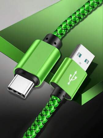 USB C Fast Charging Cable 1 Pack [3.3FT/6.6FT/10 FT] USB A To C Nylon Braided Charging Cable,Compatible With Samsung Galaxy S25 S24 S23 S22 S21 S10,Note 20 10 9 A51 G8 G7,Pixel,One Plus More USB C Port Mobile Phone Fast Charging Cable