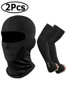 10 件装男士滑雪面罩全脸罩冬季面罩紫外线防晒拉法帽女士户外骑行 - A - 查看 9