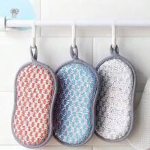 1pc/3pcs/6pcs Cleaning Cloths, Kitchen Sponge Scouring Pads, Double-Sided Non-Stick Oil Fiber Dishcloth, Magic Scrub Brush, Minimalist Style Dishcloth, Sink Or Stove Cleaning Cloth, Washable Cleaning Brush, Kitchen Supplies, Random Color Kitchen Cleaning Tools