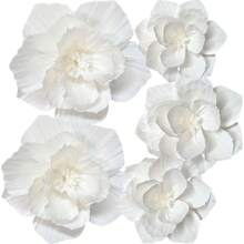 Set de 12 flores de papel, 12 pulgadas (30 cm) + 10 pulgadas (25 cm) + 8 pulgadas (20 cm), flores de papel crepé para decoración de bodas, fiestas, despedida de soltera, carnaval, cumpleaños, decoración de paredes de jardín de infancia