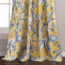 LUSH DECOR Dolores Light Filtering Window Curtain Panels Blue 52x95+2 Set Halloween-Fall Decor-Room Decor - Yellow - View 4