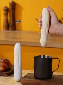 电动奶泡器，强力手持奶泡器，迷你奶泡器，咖啡搅拌器，不锈钢饮品搅拌器，适用于咖啡、拿铁、卡布奇诺、抹茶、热巧克力，便携式奶泡器，无线电动搅拌器，迷你咖啡机