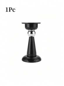 1Pc Strong Magnetic Door Stopper, Magnetic Door Stoppers For Bottom Of Door Magnetic Door Stop, Double-Sided Adhesive Tape,Decorative Matte Black Door Stopper, Noise Reduction Silicone Made, Easy Install No Drilling