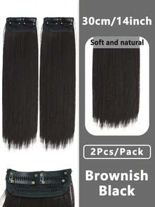 1 件女士隐形无缝假发，厚实蓬松的假发片，基本款接发片，用于增强侧面和头顶的头发