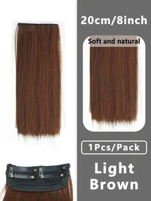 1 件女士隐形无缝假发，厚实蓬松的假发片，基本款接发片，用于增强侧面和头顶的头发