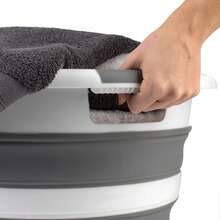 Cesta De Almacenamiento Plegable Multifunción, Fregadero Plegable (8 Litros), Cuenco Plegable Para Lavarse La Cara Y Cesta De Almacenamiento, Ideales Para Lavar Platos, Acampar, Hacer Senderismo Y Doméstico. - Grey - View 4