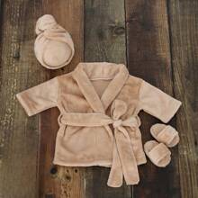 Neugeborenen Fotografie Requisiten Bademantel Outfits Pantoffeln Schal Baby Fotoshooting Requisiten Bademantel Foto Accessoires für Säuglinge Jungen Mädchen Baby Dusche Ostern Geschenke Dinge für Mädchen/Jungen