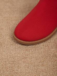 1 Pair Fashion Casual Soft Bottom Comfortable Elastic Ankle Boots, Children's Holiday Travel Autumn/Winter Short Boots