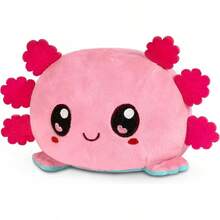 - Reversible Axolotl Plushie - Black + Pumpkin - Cute Sensory Fidget Stuffed Animals That Show Your Mood -! - 粉紅色+藍色憂慮的美西蠑螈 - 查看 3