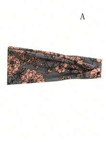 女式吸汗发带 5 件装 女士瑜伽印花头带，波西米亚风弹力头巾发带 头巾发饰 秋季配饰 - 彩色 - 查看 11