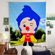 1pc Plim Plim Anime Tapestry Hippie Flower Wall Carpets Dorm Decor Wall Hanging Home Decor - z8 - 查看 2