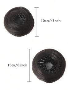 优雅女士发髻,接发 - 10 厘米(4 英寸)可延伸合成发,带夹子,耐热纤维,适合所有发质,可调节设计,适合所有女性日常穿着和派对发饰 - 彩色 - 查看 6