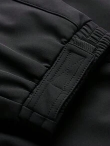 CAMEL CROWN Women's Autumn And Winter Outdoor Assault Soft Shell Pants Windproof And Water-Proof Drawstring Pants Plus Fleece Overalls - Phantom Black - View 4