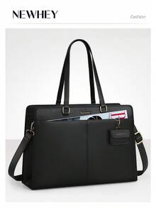 NEWHEY Laptop Bag For Women 15.6 Inch Work Tote Bags Waterproof Leather Laptop Computer Tote Professional Briefcase - Multicolor - View 3