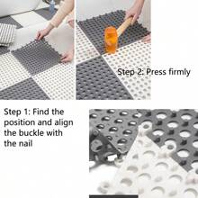 2pcs Bathroom Anti Slip Mat, Bathroom Toilet Splicing Floor Mat, Floor Mat, Shower Room, Swimming Pool Waterproof And Water-Resistant Mat