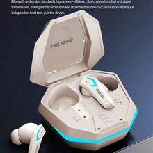 Lenovo TG102 Wireless Gaming Earbuds With ANC, 40ms Low Latency, HD Stereo Sound, 30H Playtime, Secure-Fit Earhooks For Sports, RGB Charging Case For Mobile/PC Gaming