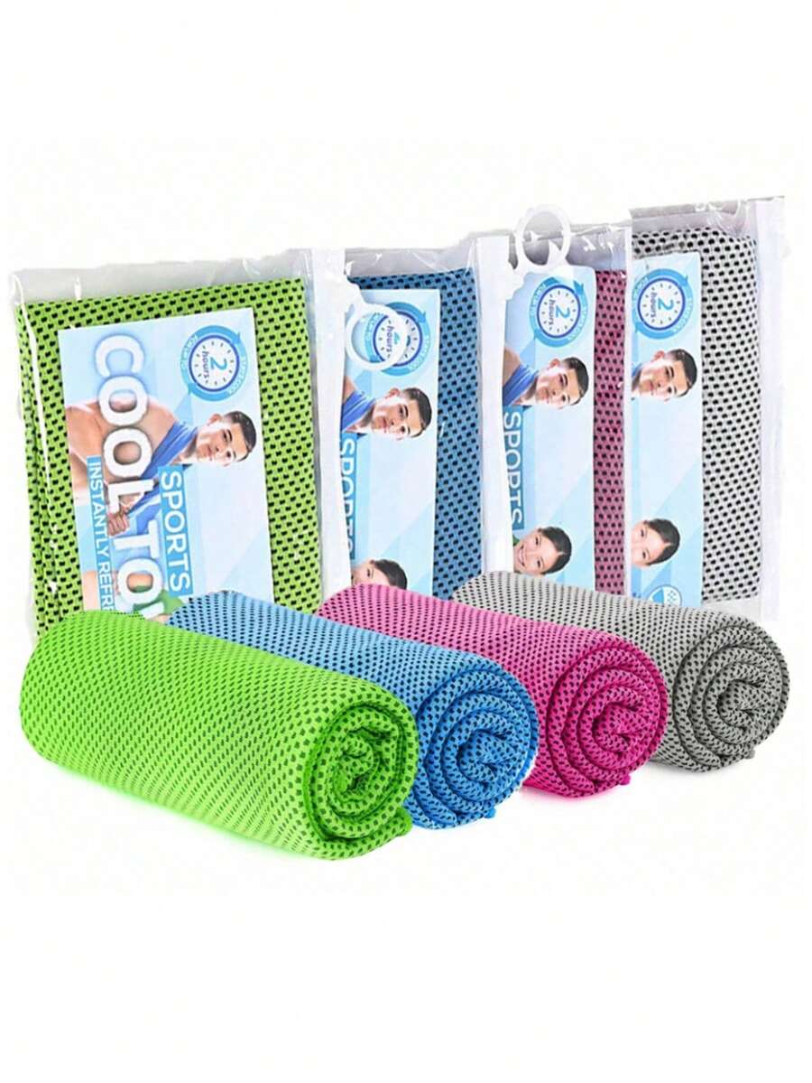 4 khăn làm mát thể thao, khăn cảm giác mát lạnh, khăn khô nhanh cho thể thao, ngoài trời, đồ dùng cần thiết cho bãi biển, ghế bãi biển, hồ bơi bơm hơi, thích hợp cho lễ Halloween - Nhiều màu - Xem 1