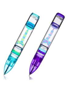 3 Packs Liquid Timer Pen With Extra Ink Packs- Retractable Ballpoint Pen With Colorful Moving Bubbles & Droplets - Relaxing Calming Fidget Sensory Writing For Kids & Adults- 3-Colorful Liquid Ballpoint Pen For Back To School Gift,Stocking Stuffers, Easter Basket Stuffers -Fidget Pen For Stress Relief And Anxiety(Red, Green, Blue)